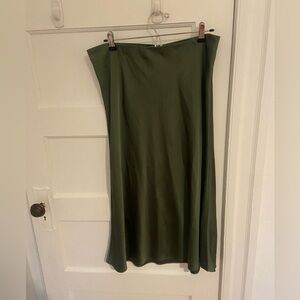 J. Crew Gwyneth Slip Skirt - Green